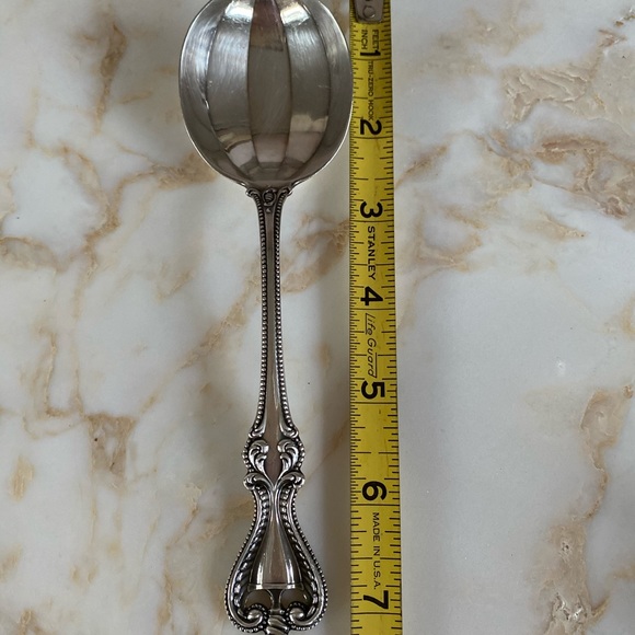 Antique Sterling Silver Serving Spoon - Picture 7 of 8